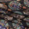 1 Yard Black Green and Red Scarab Beetles and Skulls Medium Weight Linen and Cotton Woven Fabric